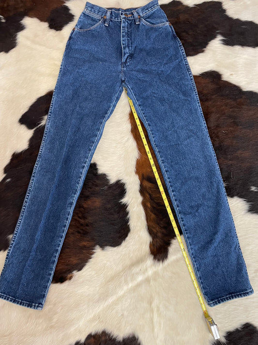 Vintage Wrangler Bareback Blue Denim Jeans Size 3/4 X 34
