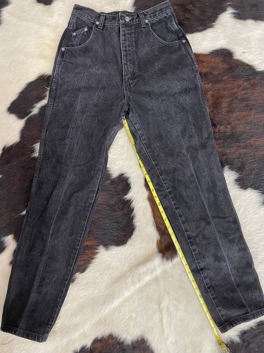 Vintage Wrangler Silverlake Black Denim Jeans Size 9/10 x 32