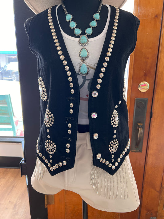 Vintage Apache Sequin and Stud Vest