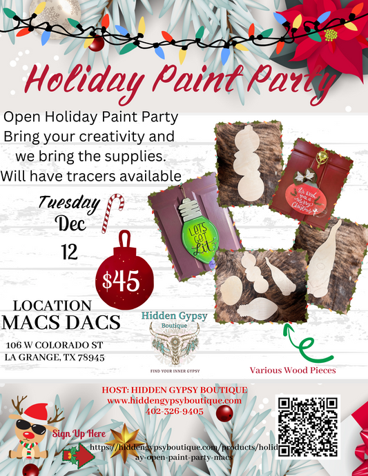 Holiday Open Paint Party Macs