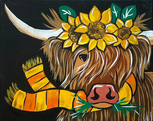 Fall Painters Choice Paint Party @ Mullins Prairie Highland Cow or Fall Church