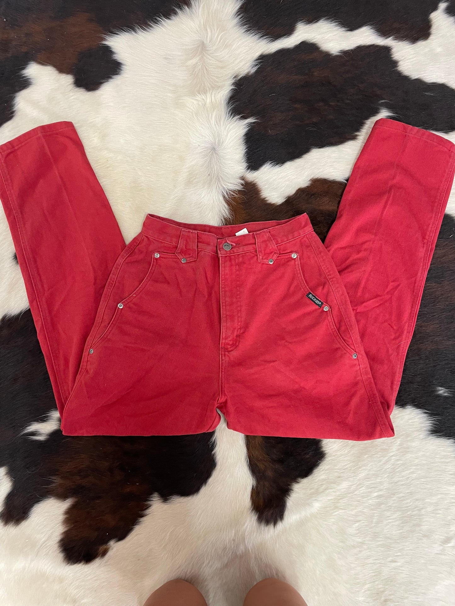 Vintage Rockies Red Denim Jeans Size 9/10 X 36 (tag)