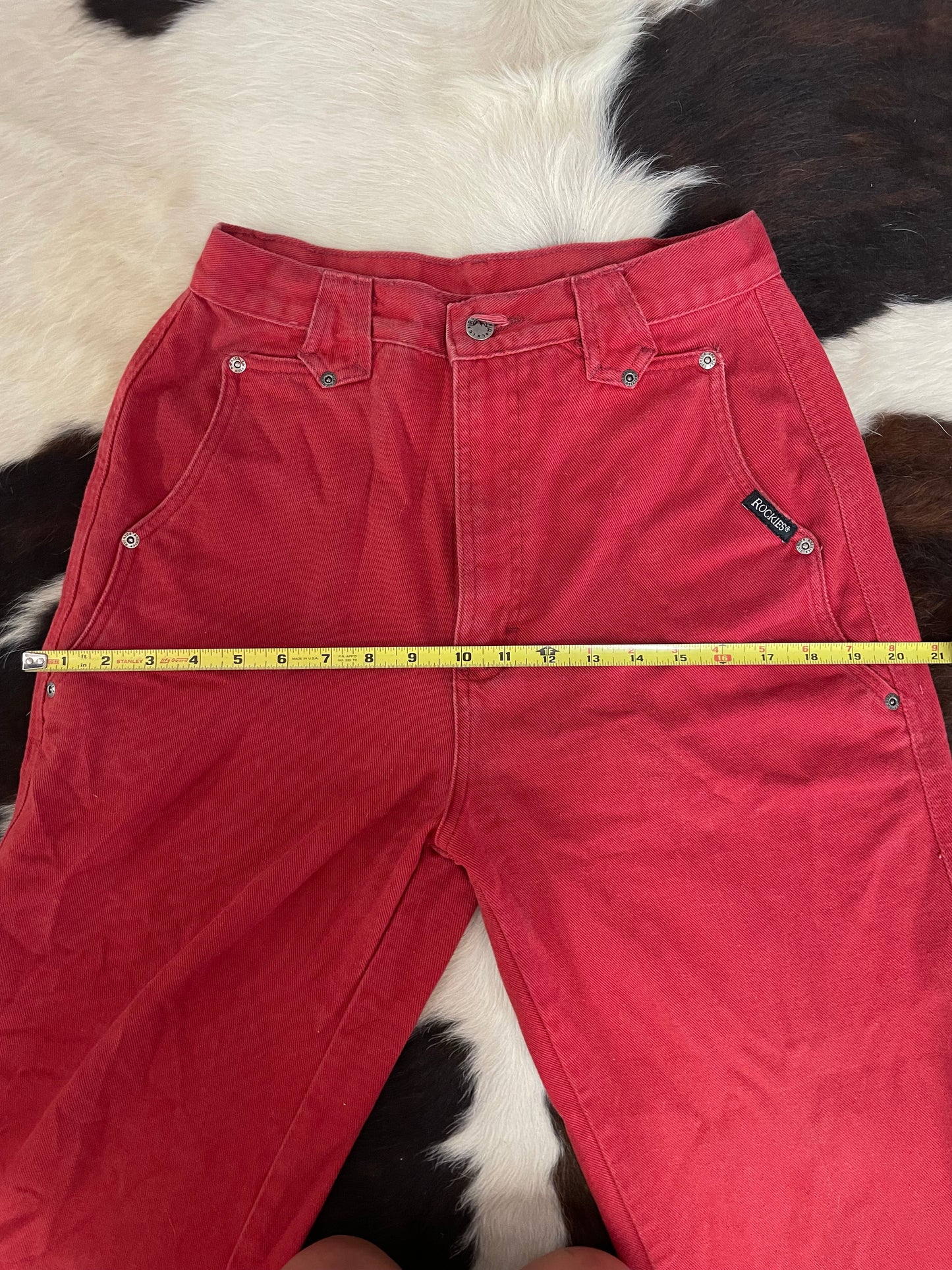 Vintage Rockies Red Denim Jeans Size 9/10 X 36 (tag)