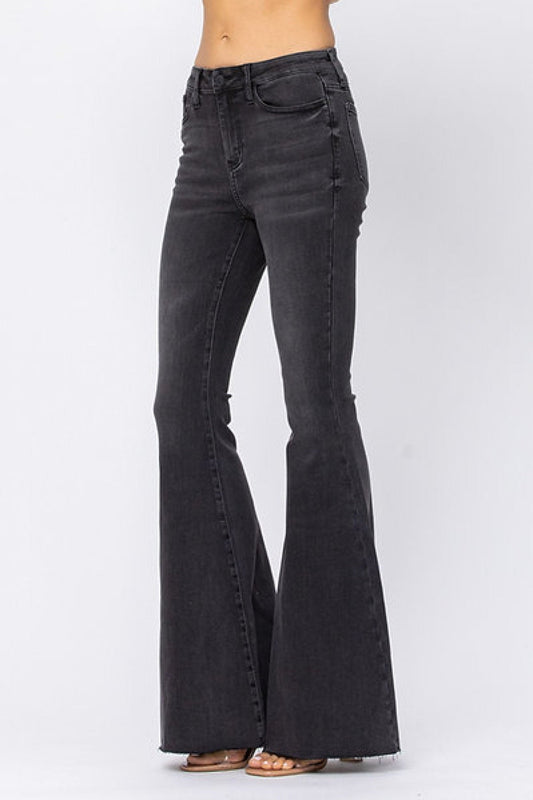 Judy Blue Black Wash High Rise Super Flare Jeans